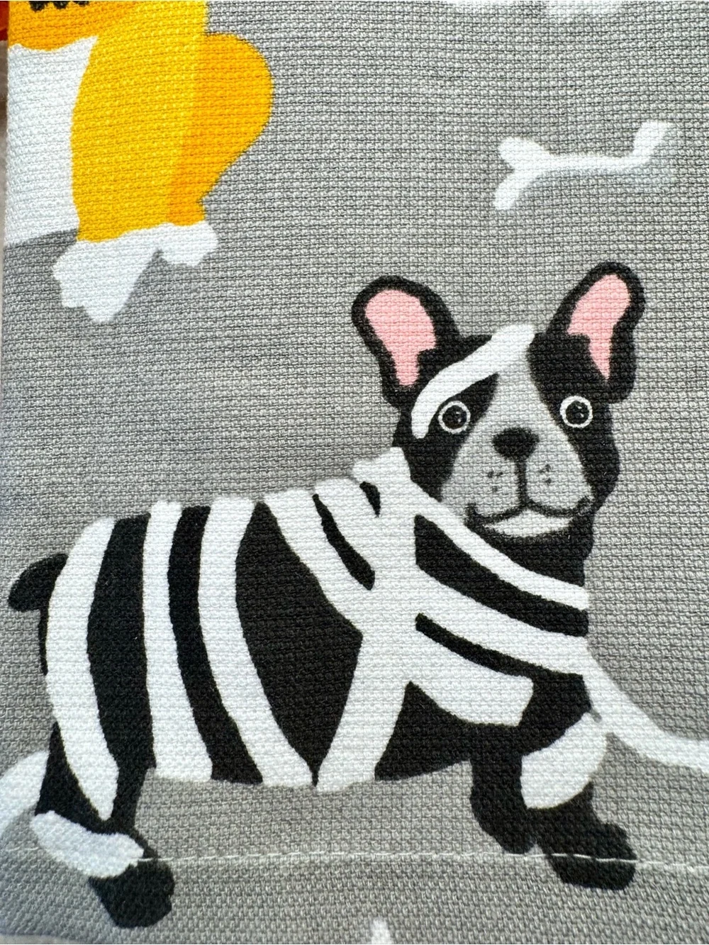 New Kassatex Halloween Pug, Corgi, Bulldog, Dog Kitchen Towels 4Pc Set 26 x 16”